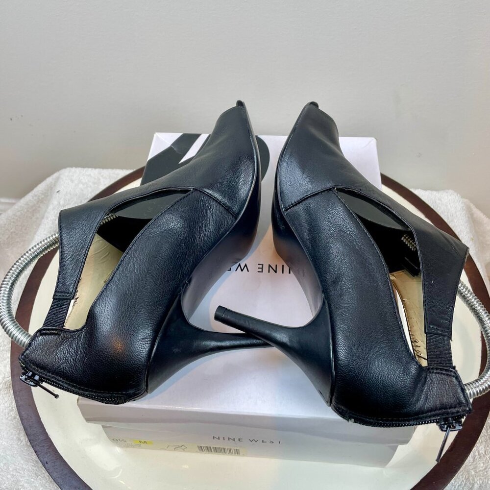 Nine west Black open toe heel Size 9.5 - Picture 4 of 10